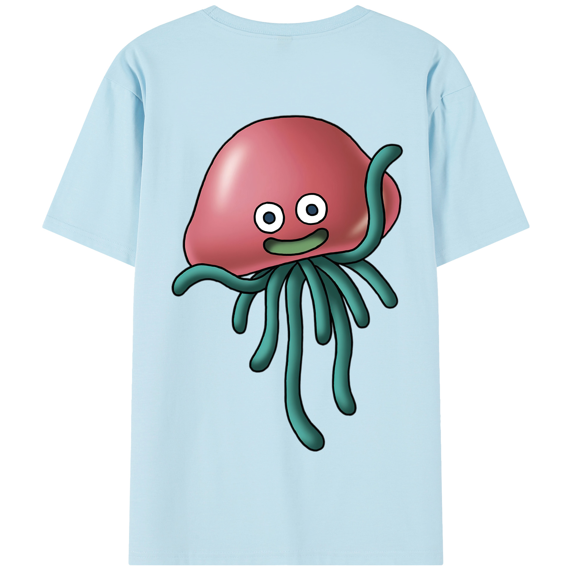 （画像用） ドラゴンクエスト Doragon Kuesuto Dragon Quest 綿100％半袖Tシャツ（背面プリント）
